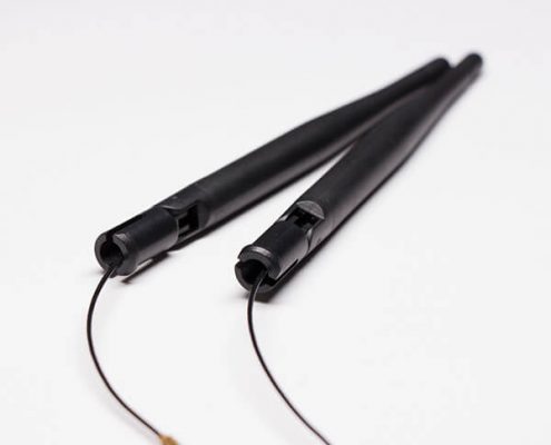 棒狀天線2.4G 3dbi外置黑色小s wifi信號天線配IPEX線材